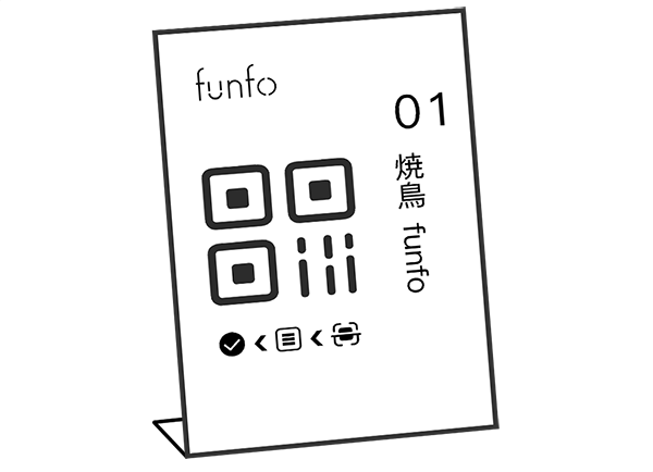 QRコードをテーブルに配置